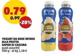 PENNY Yogurt da bere intero alla frutta SAPOR DI CASCINA offerta