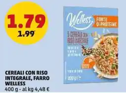 PENNY Cereali con riso integrale, farro WELLESS offerta