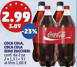 PENNY Coca cola zero zuccheri offerta