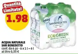 PENNY Acqua naturale SAN BENEDETTO offerta