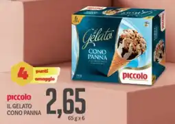 Supermercati Piccolo Piccolo il gelato cono panna offerta