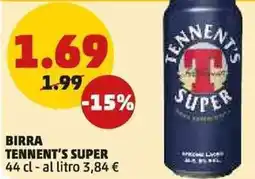 PENNY Birra TENNENT'S SUPER offerta