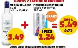 PENNY Vodka bellonef-firebird energy drink offerta