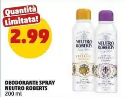 PENNY Deodorante spray NEUTRO ROBERTS offerta