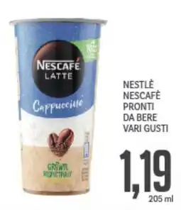 Supermercati Piccolo Nestlé nescafè pronti da bere vari gusti offerta