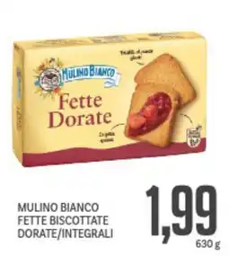 Supermercati Piccolo Mulino bianco fette biscottate dorate/integrali offerta