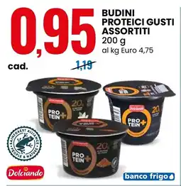 Eurospin Budini proteici gusti assortiti Dolciando offerta