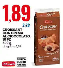 Eurospin Croissant con crema al cioccolato, 10 pz Dolciando offerta