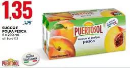 Eurospin Succo e polpa pesca PUERTOSOL offerta