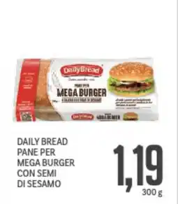 Supermercati Piccolo Daily bread pane per mega burger con semi di sesamo offerta