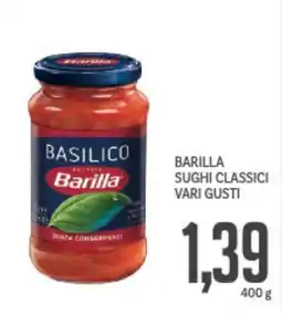 Supermercati Piccolo Barilla sughi classici vari gusti offerta