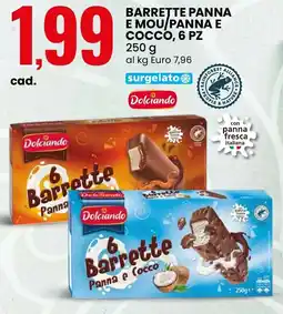 Eurospin Barrette panna e mou/panna e cocco, 6 pz Dolciando offerta