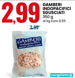 Eurospin Gamberi indopacifici sgusciati offerta