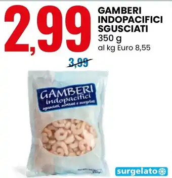 Eurospin Gamberi indopacifici sgusciati offerta