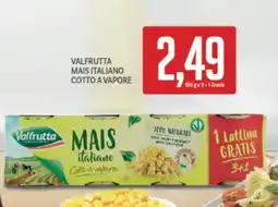 Supermercati Piccolo Valfrutta mais italiano cotto a vapore offerta
