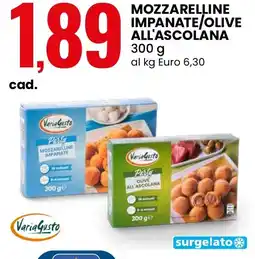 Eurospin Mozzarelline impanate/olive all'ascolana VariaGusto offerta