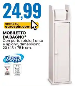 Eurospin Mobiletto da bagno offerta
