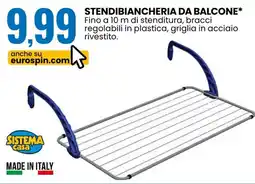 Eurospin Stendibiancheria da balcone SISTEMA casa offerta