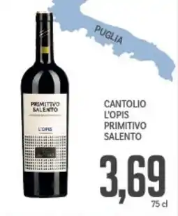 Supermercati Piccolo Cantolio l'opis primitivo salento offerta