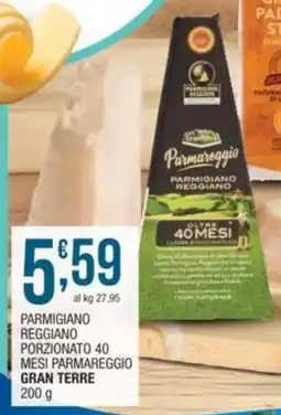 Sidis Parmigiano reggiano porzionato 40 mesi parmareggio GRAN TERRE offerta
