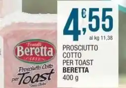 Sidis Prosciutto cotto per toast BERETTA offerta