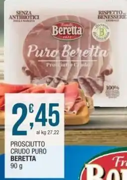 Sidis Prosciutto crudo puro BERETTA offerta