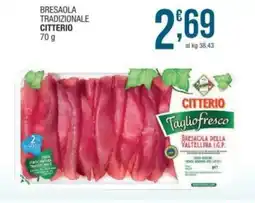 Sidis Bresaola tradizionale CITTERIO offerta