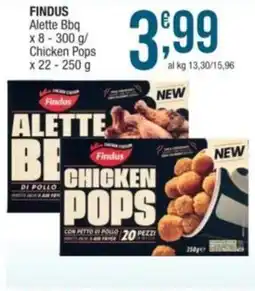 Sidis FINDUS Alette Bbq x 8-300 g/ Chicken Pops x 22 offerta