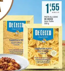 Sidis Pasta all'uovo DE CECCO offerta