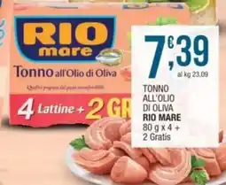 Sidis Tonno all'olio di oliva RIO MARE offerta