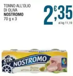 Sidis Tonno all'olio di oliva NOSTROMO offerta