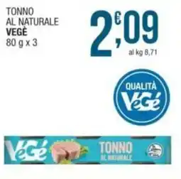 Sidis Tonno al naturale VEGE offerta