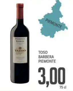 Supermercati Piccolo Toso barbera piemonte offerta