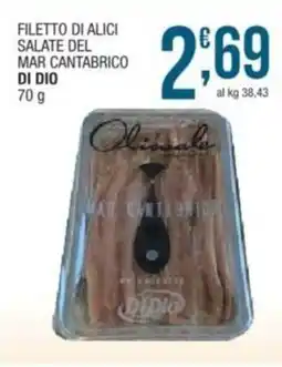 Sidis Filetto di alici salate del mar cantabrico DI DIO offerta