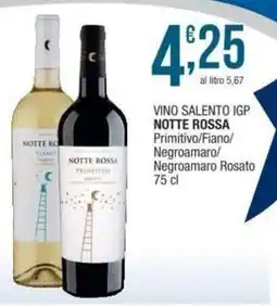 Sidis Vino salento IGP NOTTE ROSSA offerta
