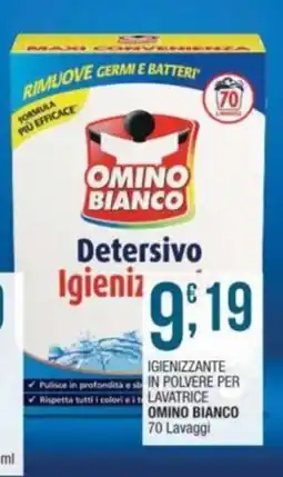 Sidis Igienizzante in polvere per lavatrice OMINO BIANCO offerta