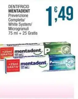Sidis Dentifricio MENTADENT offerta