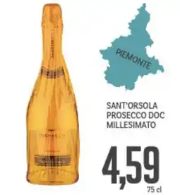 Supermercati Piccolo Sant'orsola prosecco doc millesimato offerta