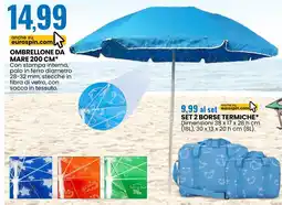 Eurospin Ombrellone da mare 200 cm offerta