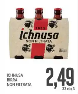 Supermercati Piccolo Ichnusa birra non filtrata offerta
