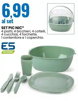 Eurospin Set pic nic ES OUTDOOR offerta