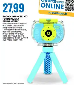 Eurospin Radiocom - click!3 fotocamera per bambini offerta
