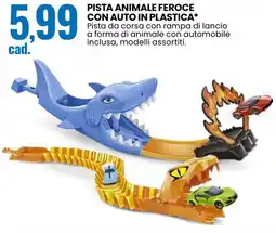 Eurospin Pista animale feroce con auto in plastica offerta