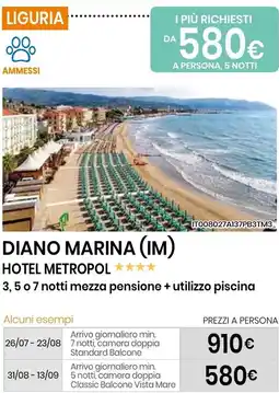 Eurospin Diano marina (im) hotel metropol offerta