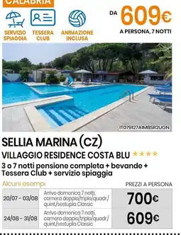 Eurospin Sellia marina (cz) villaggio residence costa blu offerta