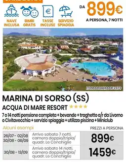 Eurospin Marina di sorso (ss) acqua di mare resort offerta