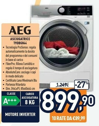 Unieuro Asciugatrice t9dbg844 offerta