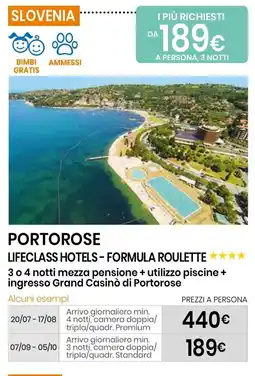 Eurospin Portorose lifeclass hotels-formula roulette offerta