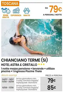 Eurospin Chianciano terme (si) hotel astra & cristallo offerta
