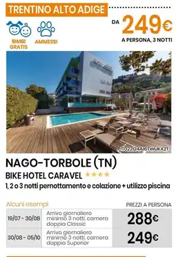 Eurospin Nago-torbole (tn) bike hotel caravel offerta